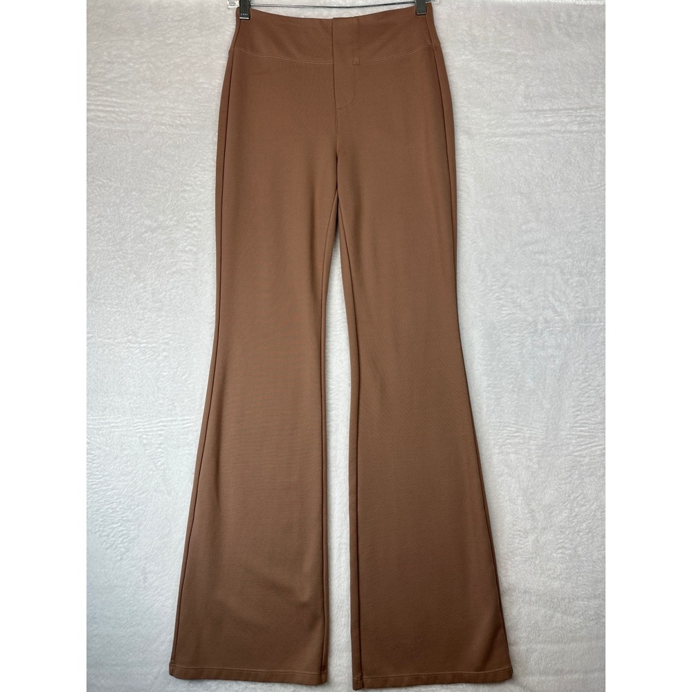 Halara Flare Pants Women Small Brown High Waisted Stretch Wide Leg